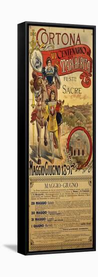 Poster Commemorating the 600th Anniversary of Death of Saint Margaret, 1897-null-Framed Stretched Canvas