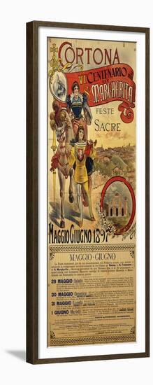 Poster Commemorating the 600th Anniversary of Death of Saint Margaret, 1897-null-Framed Giclee Print