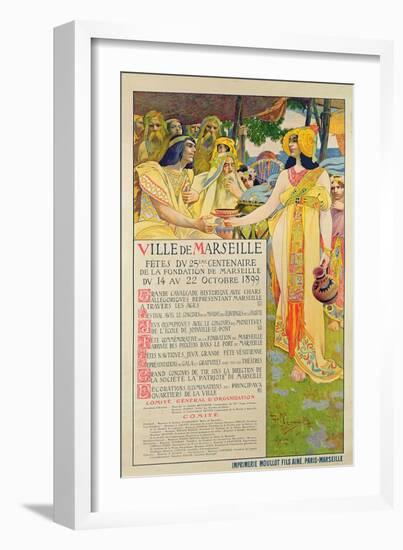 Poster Created for the Commemoration of the Foundation of Marseilles, Engraved by A. Gallice, 1899-David Dellepiane-Framed Giclee Print