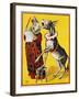 Poster Depicting a Clown and Donkey Singing-null-Framed Giclee Print