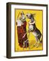 Poster Depicting a Clown and Donkey Singing-null-Framed Giclee Print