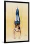 Poster Depicting a Female Acrobat Using Rings-null-Framed Giclee Print
