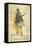 Poster Depicting a French Infantry Soldier, Holding a Rifle. a Map Of Europe Behind Him-null-Framed Stretched Canvas