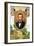 Poster Depicting Abraham Lincoln, the White House and the Log Cabin in Which He Was Born-null-Framed Giclee Print