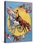 Poster Depicting Clowns and Donkeys-null-Stretched Canvas