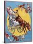 Poster Depicting Clowns and Donkeys-null-Stretched Canvas