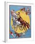 Poster Depicting Clowns and Donkeys-null-Framed Giclee Print
