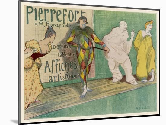Poster Depicting Entertainers, Singers Commedia del Arte-H.G. Ibels-Mounted Art Print