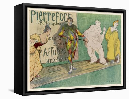 Poster Depicting Entertainers, Singers Commedia del Arte-H.G. Ibels-Framed Stretched Canvas