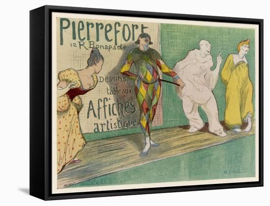 Poster Depicting Entertainers, Singers Commedia del Arte-H.G. Ibels-Framed Stretched Canvas
