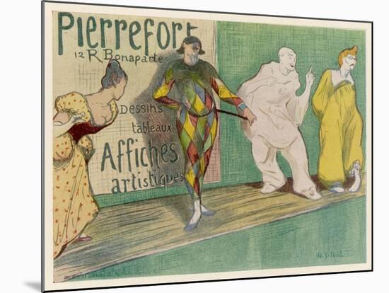 Poster Depicting Entertainers, Singers Commedia del Arte-H.G. Ibels-Mounted Art Print