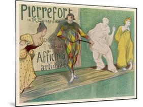 Poster Depicting Entertainers, Singers Commedia del Arte-H.G. Ibels-Mounted Art Print