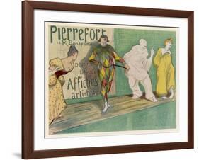 Poster Depicting Entertainers, Singers Commedia del Arte-H.G. Ibels-Framed Art Print