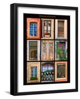 Poster featuring windows shot on buildings throughout towns of Provence, France.-Mallorie Ostrowitz-Framed Photographic Print