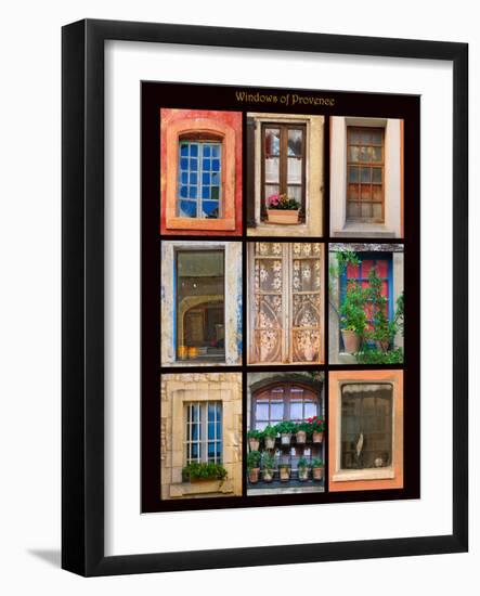 Poster featuring windows shot on buildings throughout towns of Provence, France.-Mallorie Ostrowitz-Framed Photographic Print