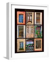 Poster featuring windows shot on buildings throughout towns of Provence, France.-Mallorie Ostrowitz-Framed Photographic Print