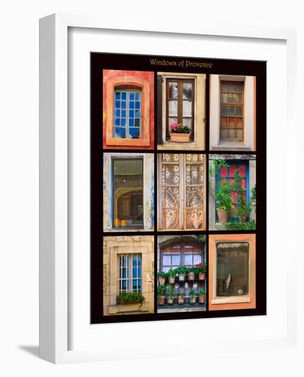 Poster featuring windows shot on buildings throughout towns of Provence, France.-Mallorie Ostrowitz-Framed Photographic Print