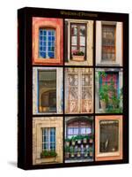 Poster featuring windows shot on buildings throughout towns of Provence, France.-Mallorie Ostrowitz-Stretched Canvas