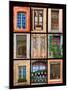 Poster featuring windows shot on buildings throughout towns of Provence, France.-Mallorie Ostrowitz-Mounted Photographic Print