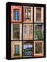 Poster featuring windows shot on buildings throughout towns of Provence, France.-Mallorie Ostrowitz-Stretched Canvas