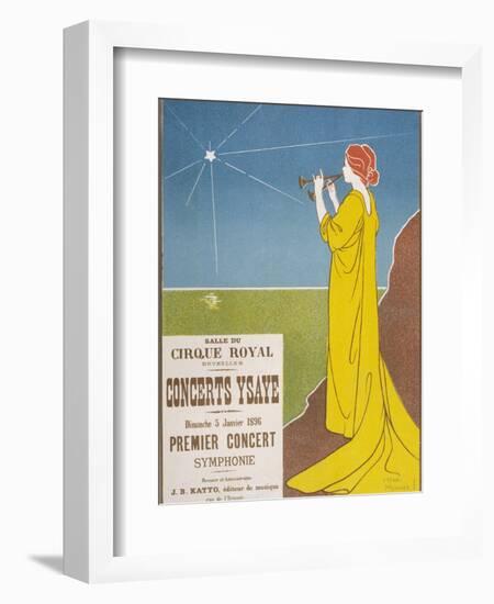 Poster for a Classical Music Concert Starring the Belgian Violinist and Composer Eugene Ysaye-H. Meunier-Framed Photographic Print