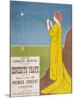 Poster for a Classical Music Concert Starring the Belgian Violinist and Composer Eugene Ysaye-H. Meunier-Mounted Photographic Print