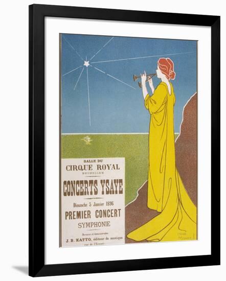 Poster for a Classical Music Concert Starring the Belgian Violinist and Composer Eugene Ysaye-H. Meunier-Framed Photographic Print