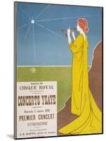 Poster for a Classical Music Concert Starring the Belgian Violinist and Composer Eugene Ysaye-H. Meunier-Mounted Photographic Print