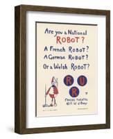 Poster for a New York Production of Capeks Play Rossums Universal Robots-Fornaro-Framed Art Print