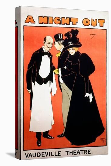 Poster for a Night out at Vaudeville Theatre (Colour Litho)-John Hassall-Stretched Canvas