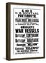 Poster for a Royal Navy Auction, 1910-null-Framed Photographic Print