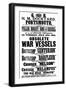 Poster for a Royal Navy Auction, 1910-null-Framed Photographic Print