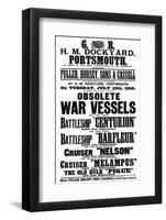 Poster for a Royal Navy Auction, 1910-null-Framed Photographic Print