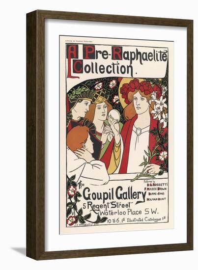 Poster for an Exhibition of Pre-Raphaelite Art at the Goupil Gallery London-Graham Robertson-Framed Art Print