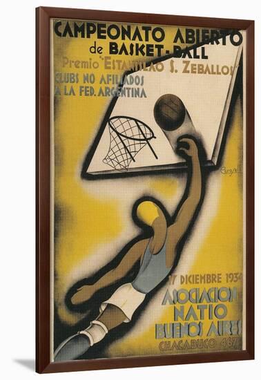 Poster for Argentine Basketball Tournament-null-Framed Giclee Print