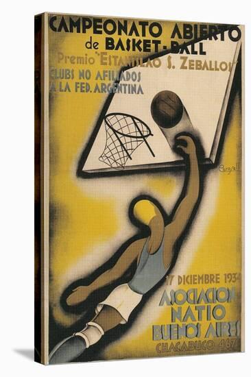 Poster for Argentine Basketball Tournament-null-Stretched Canvas