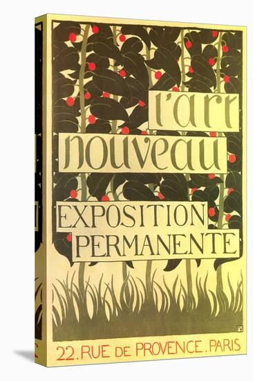 Poster for Art Nouveau Exhibition-null-Stretched Canvas