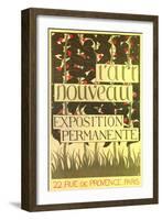 Poster for Art Nouveau Exhibition-null-Framed Art Print