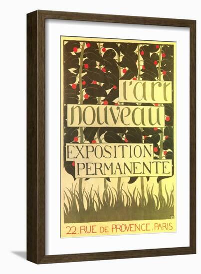 Poster for Art Nouveau Exhibition-null-Framed Art Print