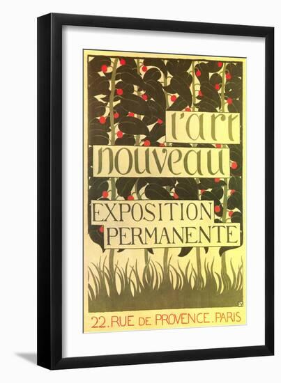 Poster for Art Nouveau Exhibition-null-Framed Art Print