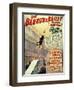 Poster for Barnum and Bailey's Circus Showing Desperado's "Terrible Leap for Life"-null-Framed Giclee Print