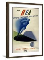 Poster for British European Airways (BEA) Featuring the 1948 London Olympic Games-null-Framed Giclee Print