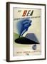 Poster for British European Airways (BEA) Featuring the 1948 London Olympic Games-null-Framed Giclee Print