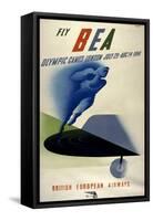 Poster for British European Airways (BEA) Featuring the 1948 London Olympic Games-null-Framed Stretched Canvas