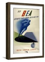 Poster for British European Airways (BEA) Featuring the 1948 London Olympic Games-null-Framed Giclee Print