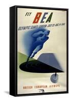 Poster for British European Airways (BEA) Featuring the 1948 London Olympic Games-null-Framed Stretched Canvas