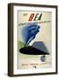 Poster for British European Airways (BEA) Featuring the 1948 London Olympic Games-null-Framed Premium Giclee Print
