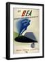 Poster for British European Airways (BEA) Featuring the 1948 London Olympic Games-null-Framed Premium Giclee Print