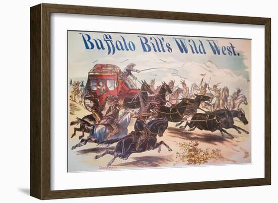 Poster for Buffalo Bill's Wild West Show, C.1885 (Colour Litho)-American-Framed Giclee Print