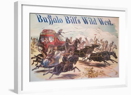 Poster for Buffalo Bill's Wild West Show, C.1885 (Colour Litho)-American-Framed Giclee Print